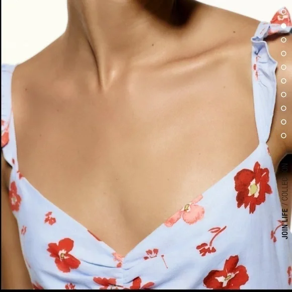 Zara Printed Linen Blend Dress - Picture 6 of 15